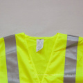 Réglage personnalisable Hi Vis Fluorescent Jaune Reflective Construction Work Vest Safety Used Work Uniform